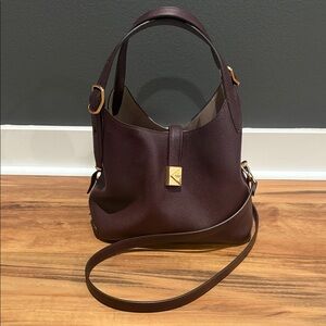 Kate Spade Burgundy Leather Shoulder Bag.